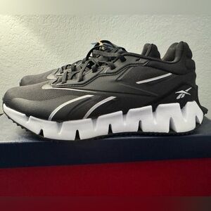 Reebok Black and White Zig Kinetica Sneakers